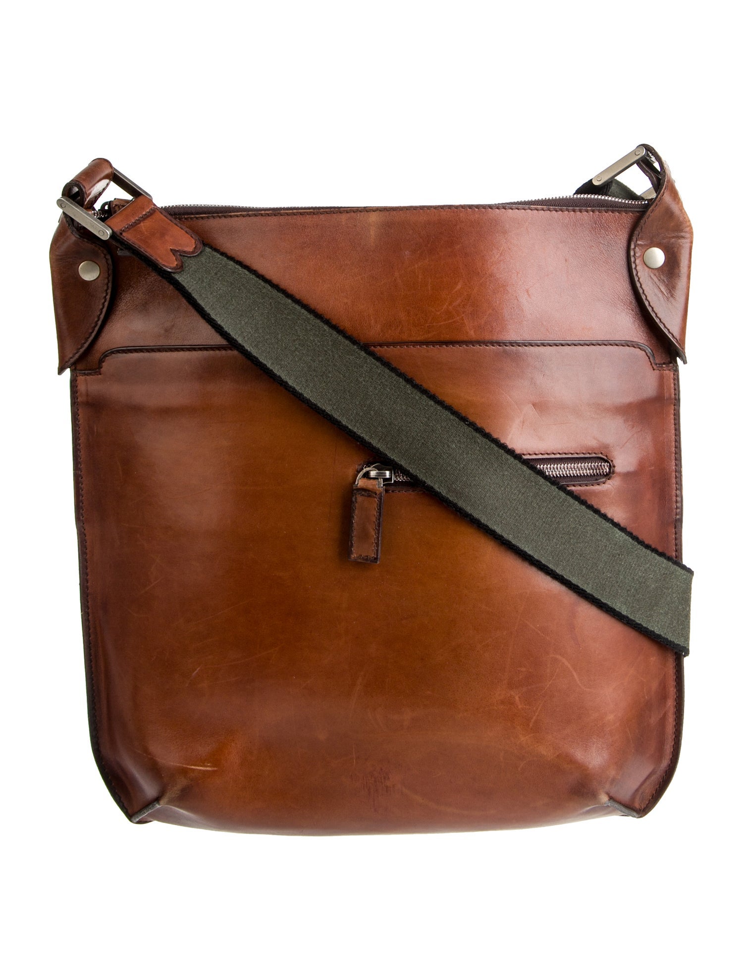 Berluti Leather Messenger Bag