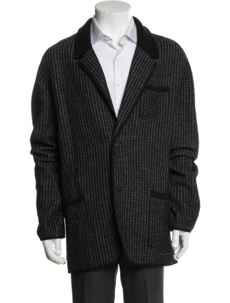 Berluti Wool Houndstooth Print Blazer