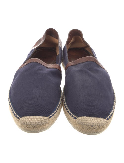 Berluti Canvas Colorblock Pattern Espadrilles