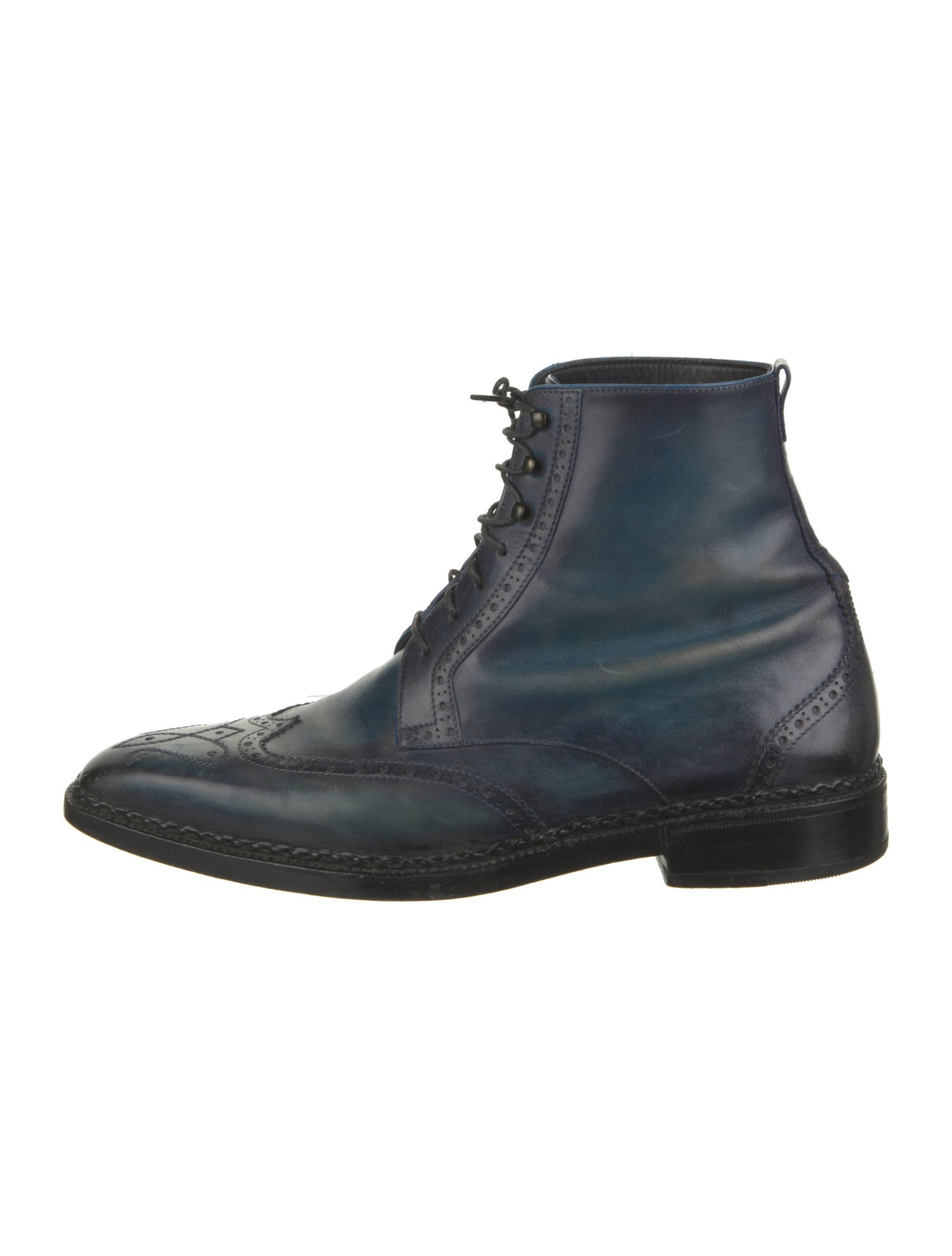 Berluti Leather Lace-Up Boots