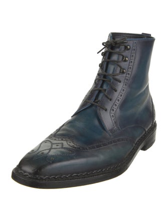 Berluti Leather Lace-Up Boots