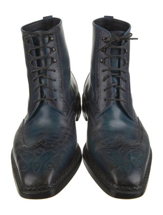 Berluti Leather Lace-Up Boots