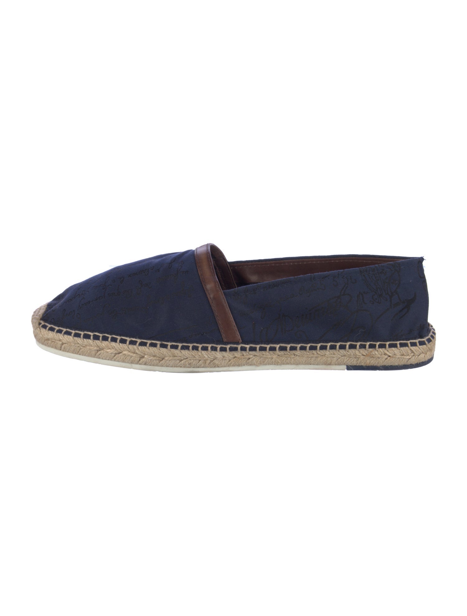 Berluti Colorblock Pattern Leather Trim Embellishment Espadrilles