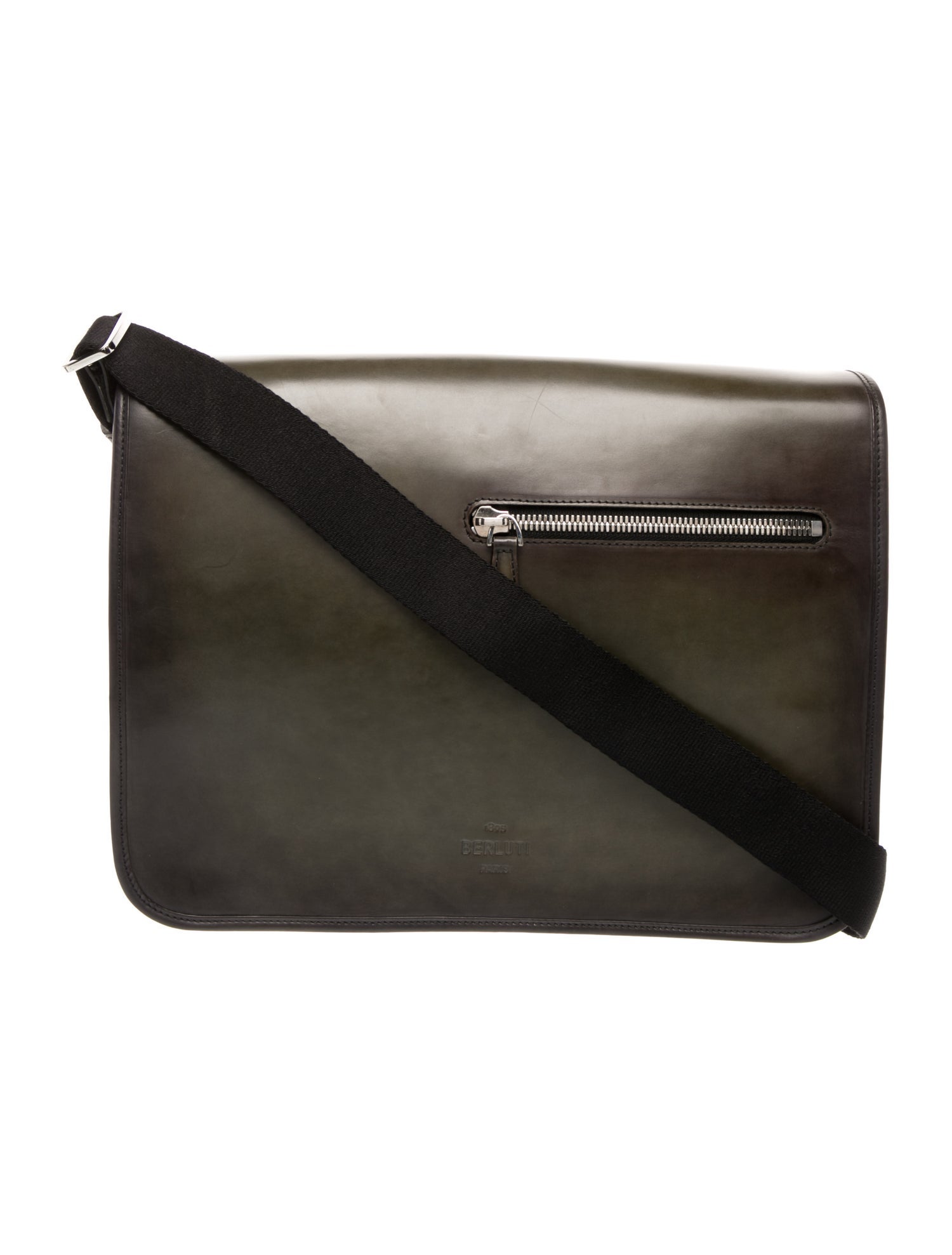 Berluti Leather Messenger Bag