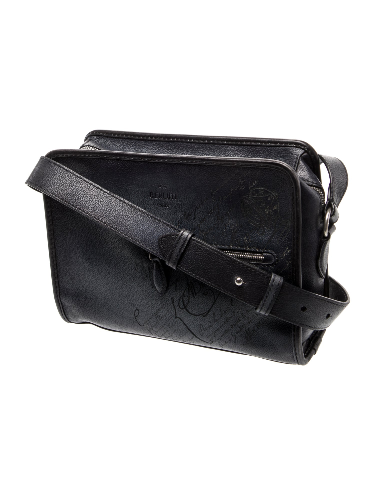 Berluti Leather Messenger Bag