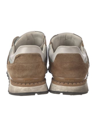 Berluti Suede Colorblock Pattern Sneakers