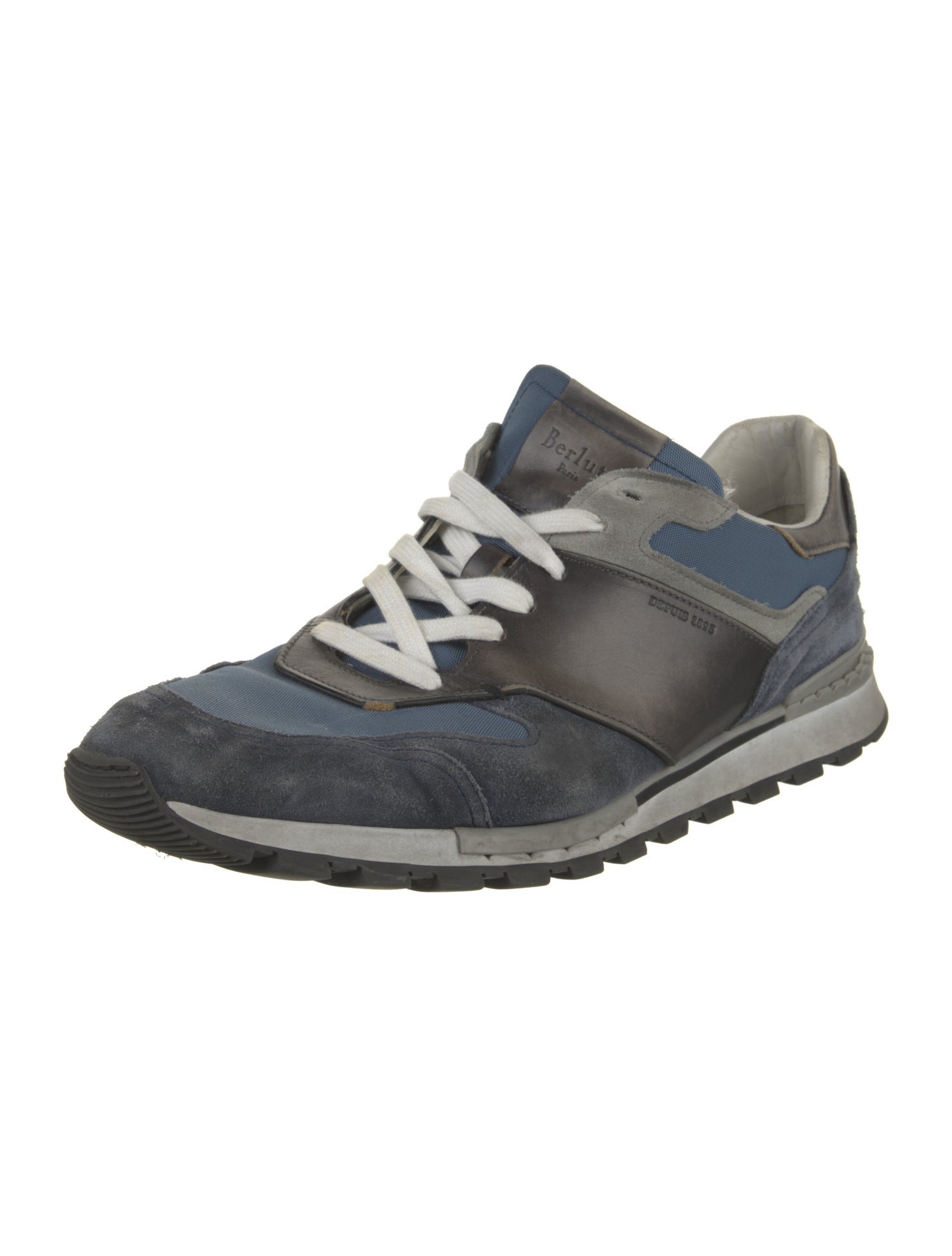 Berluti Suede Printed Athletic Sneakers