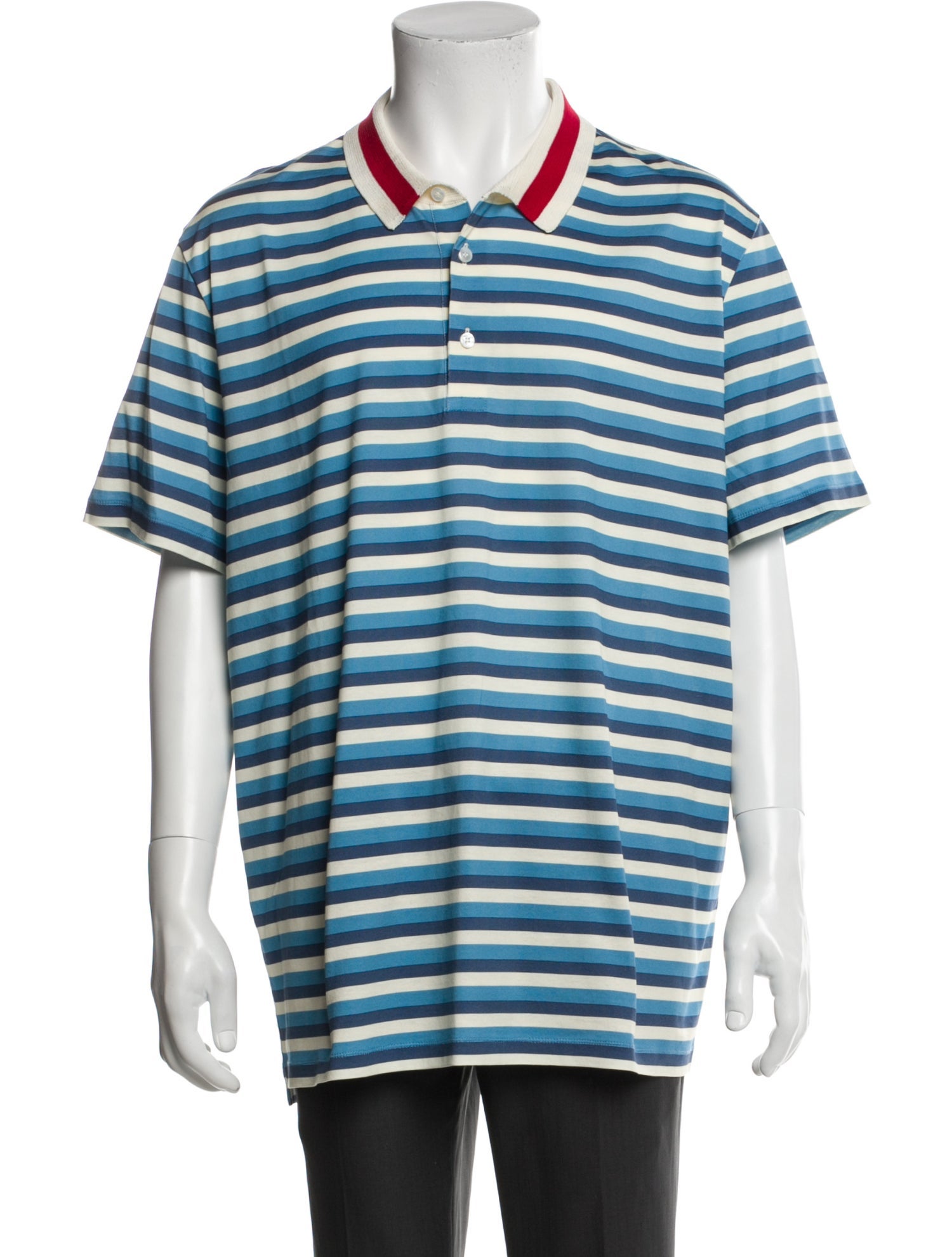 Berluti Striped Collar Polo Shirt w/ Tags