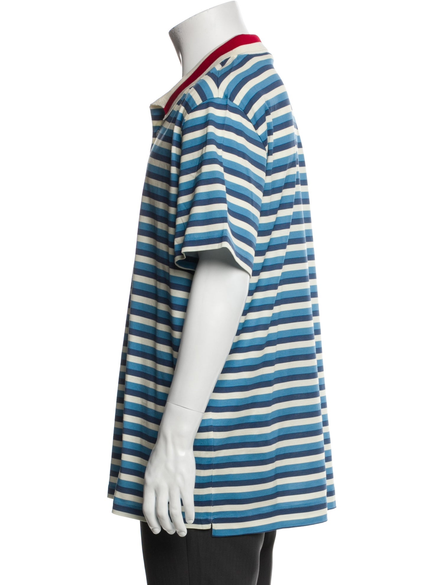 Berluti Striped Collar Polo Shirt w/ Tags