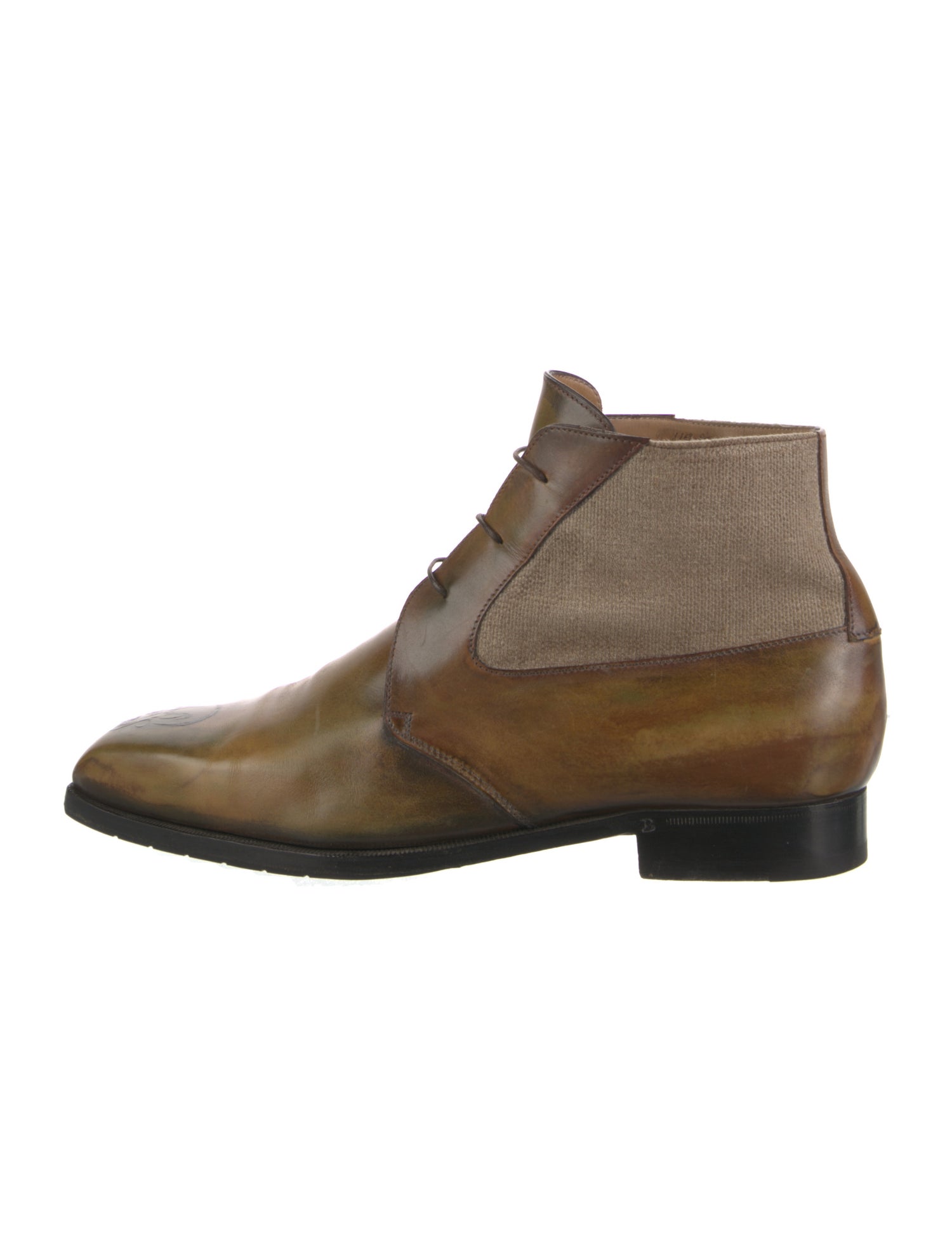 Berluti Leather Lace-Up Boots
