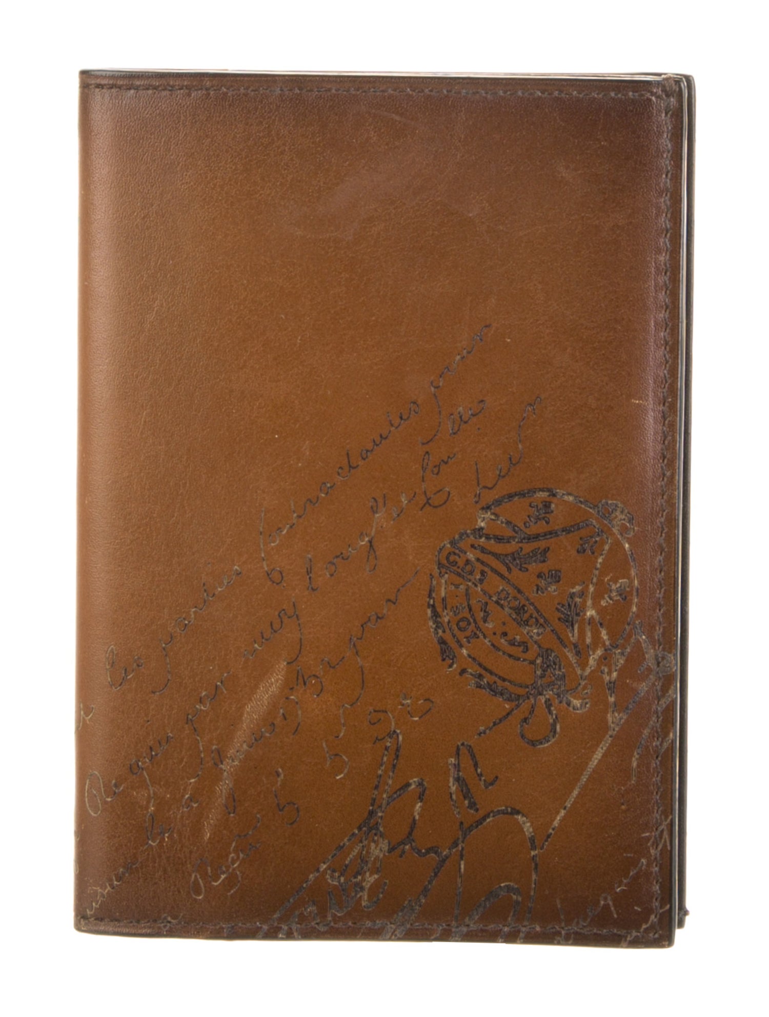 Berluti Leather Printed Card Holder