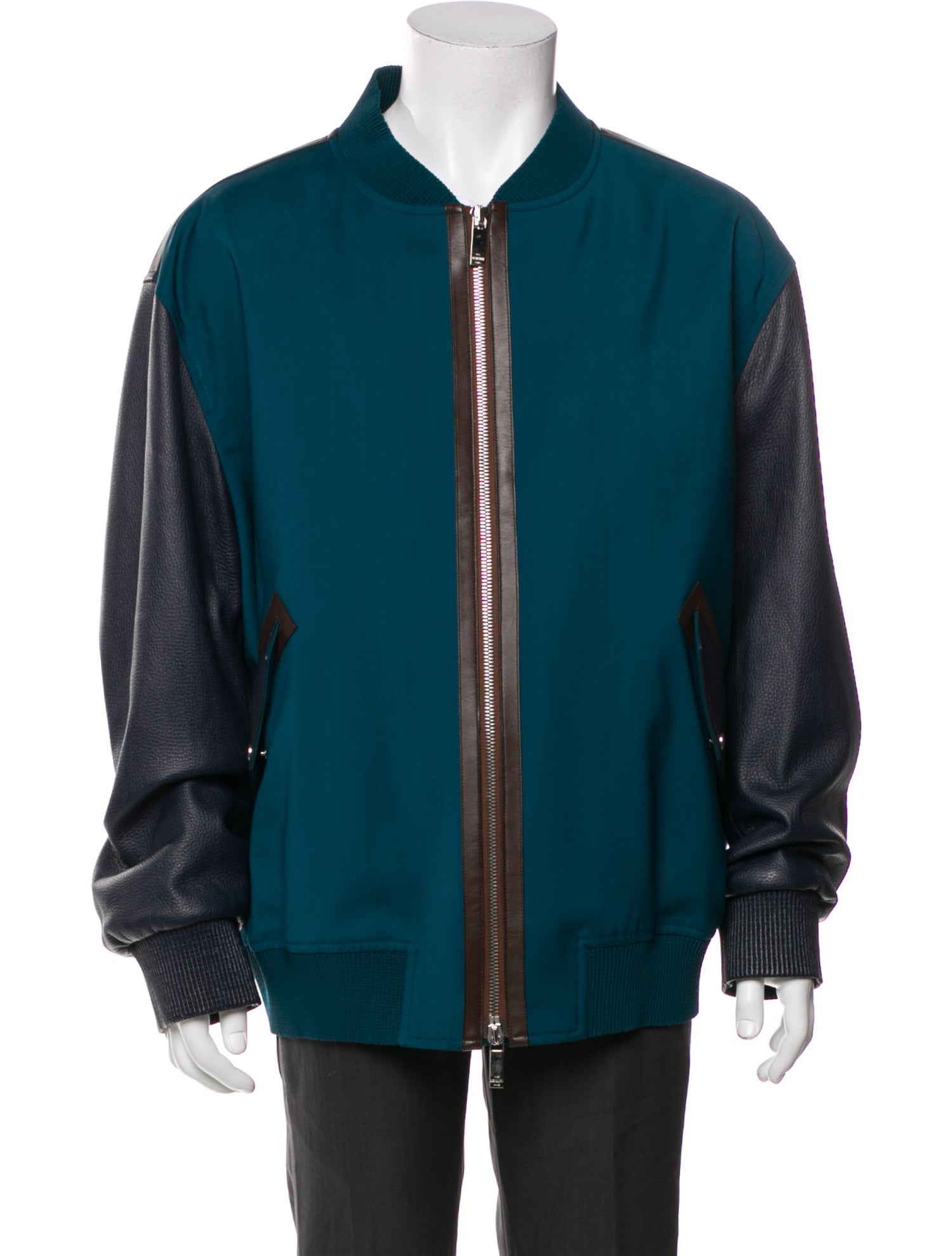 Berluti Wool Colorblock Pattern Windbreaker