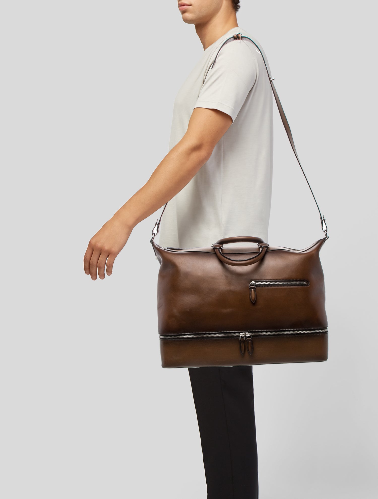 Berluti Leather Shoulder Bag