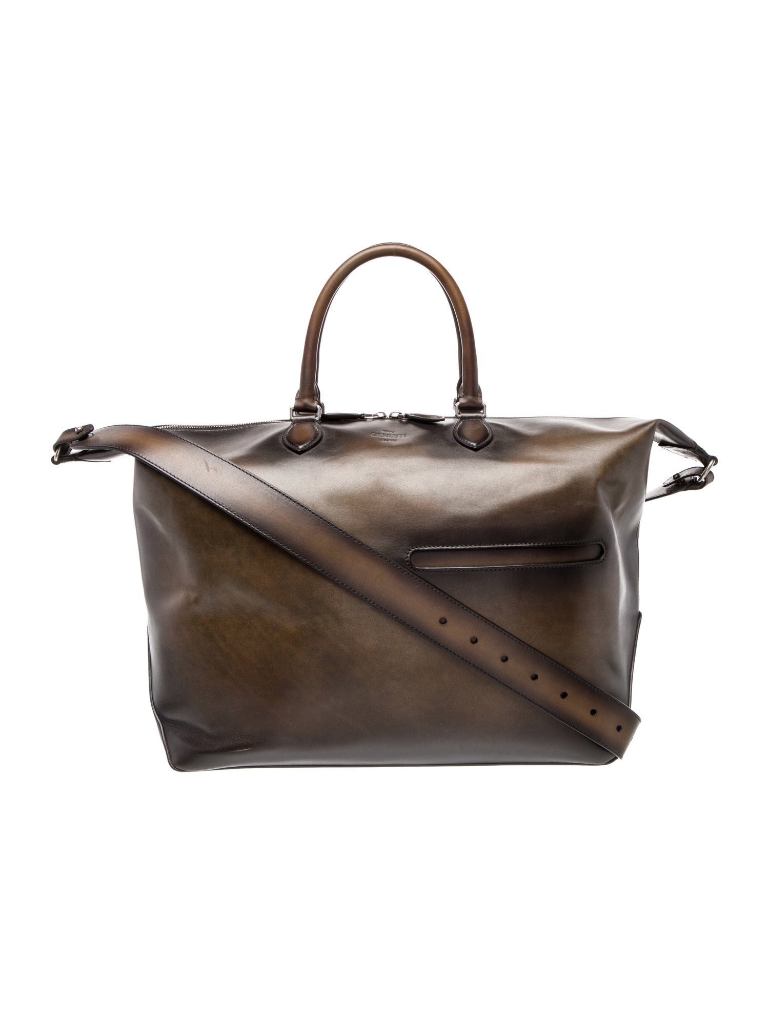 Berluti Leather Weekender Bag
