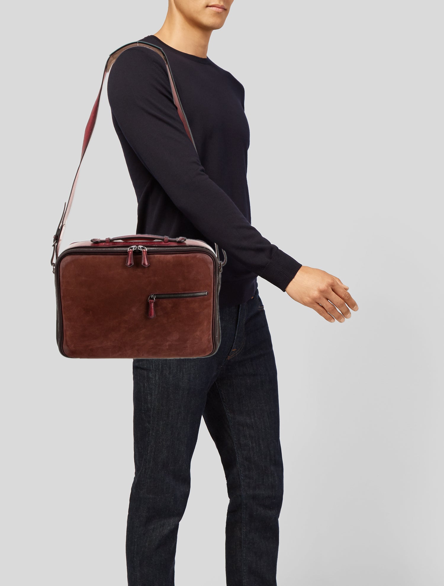 Berluti Suede Messenger Bag