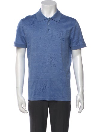 Berluti V-Neck Short Sleeve Polo Shirt