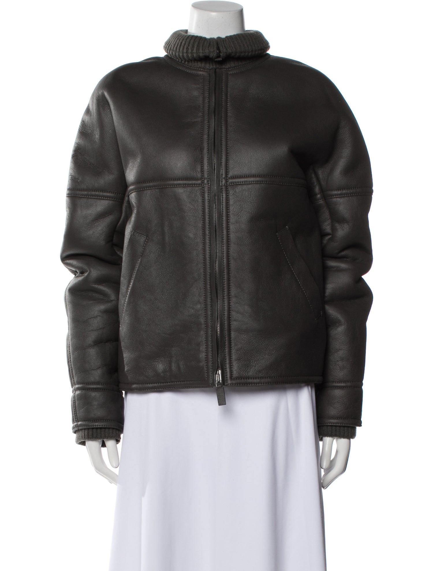 Berluti Leather Puffer Coat