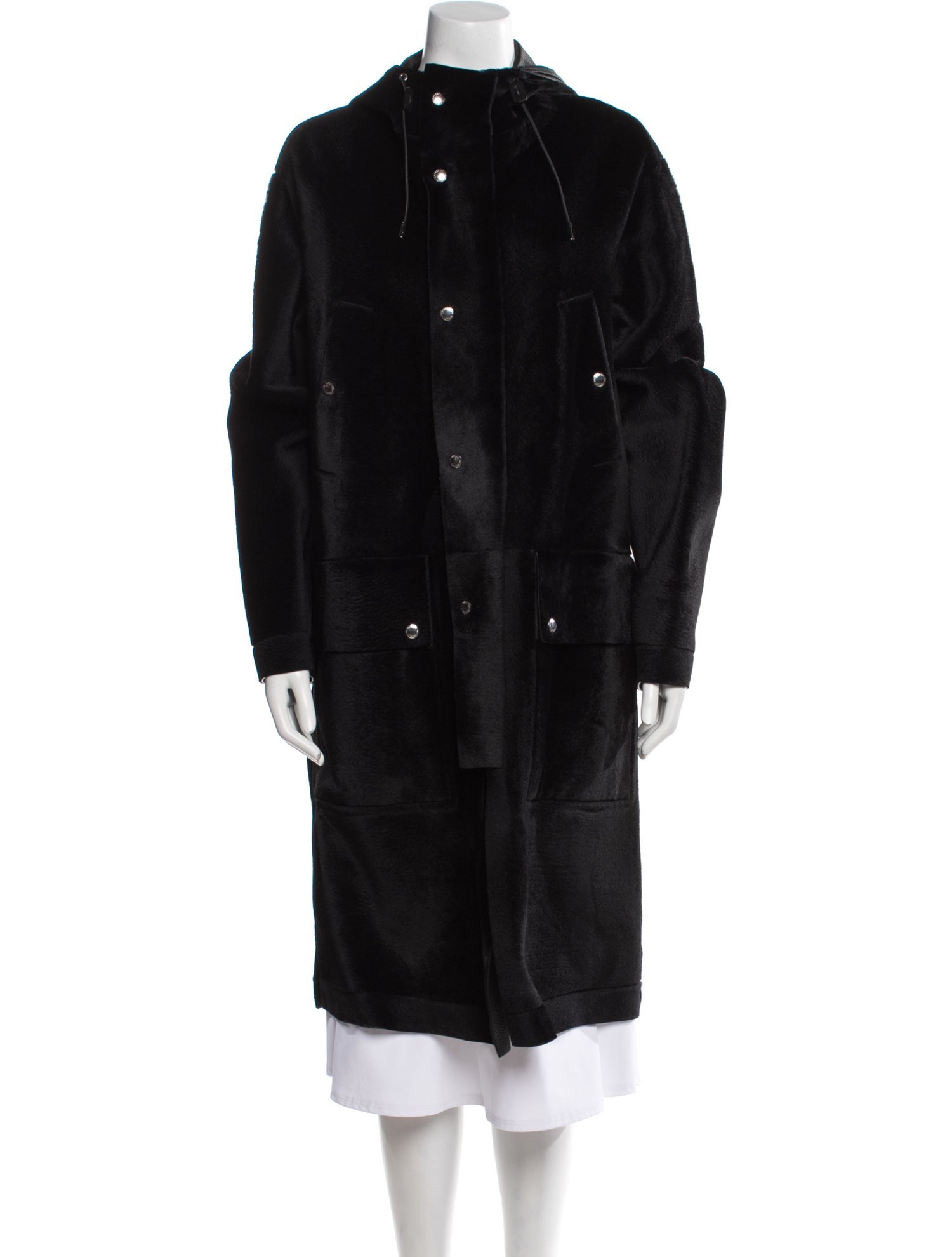 Berluti Leather Faux Fur Coat
