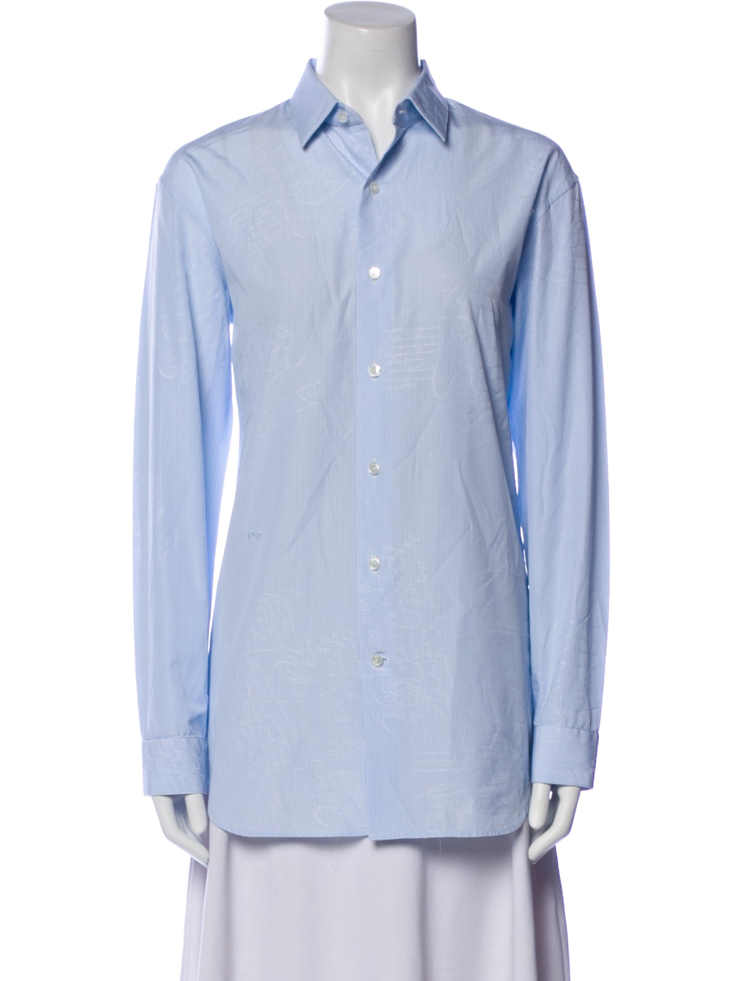 Berluti Striped Long Sleeve Button-Up Top