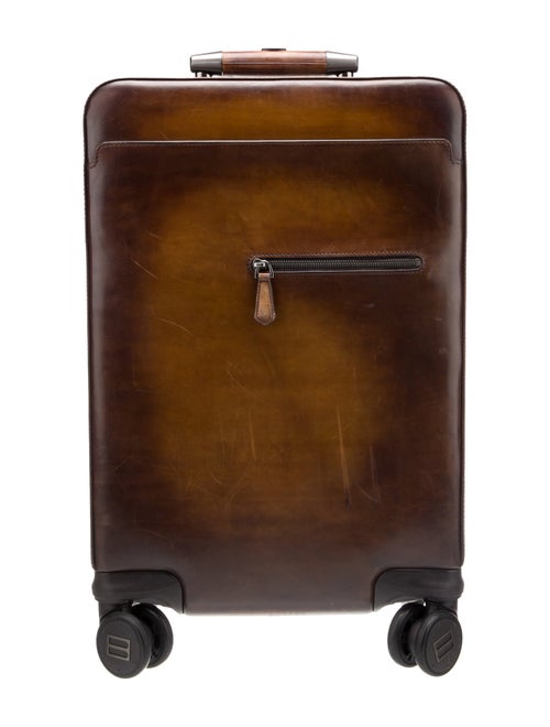 Berluti Leather Carry On Suitcase