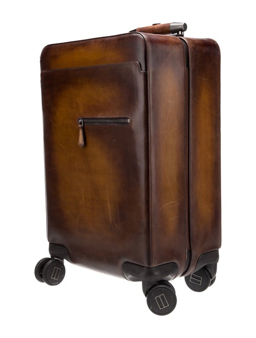 Berluti Leather Carry On Suitcase