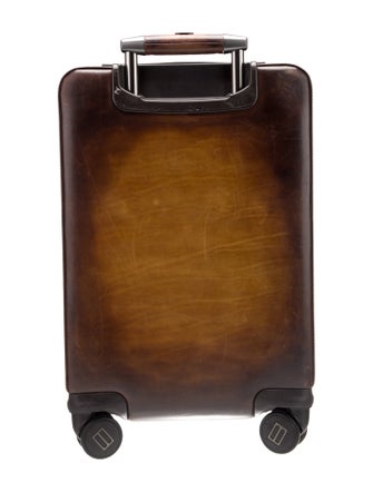 Berluti Leather Carry On Suitcase