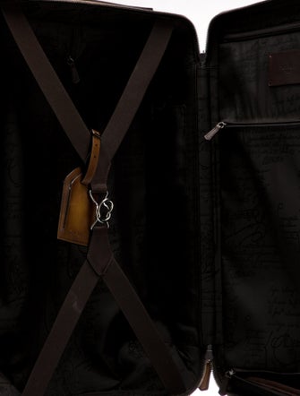 Berluti Leather Carry On Suitcase