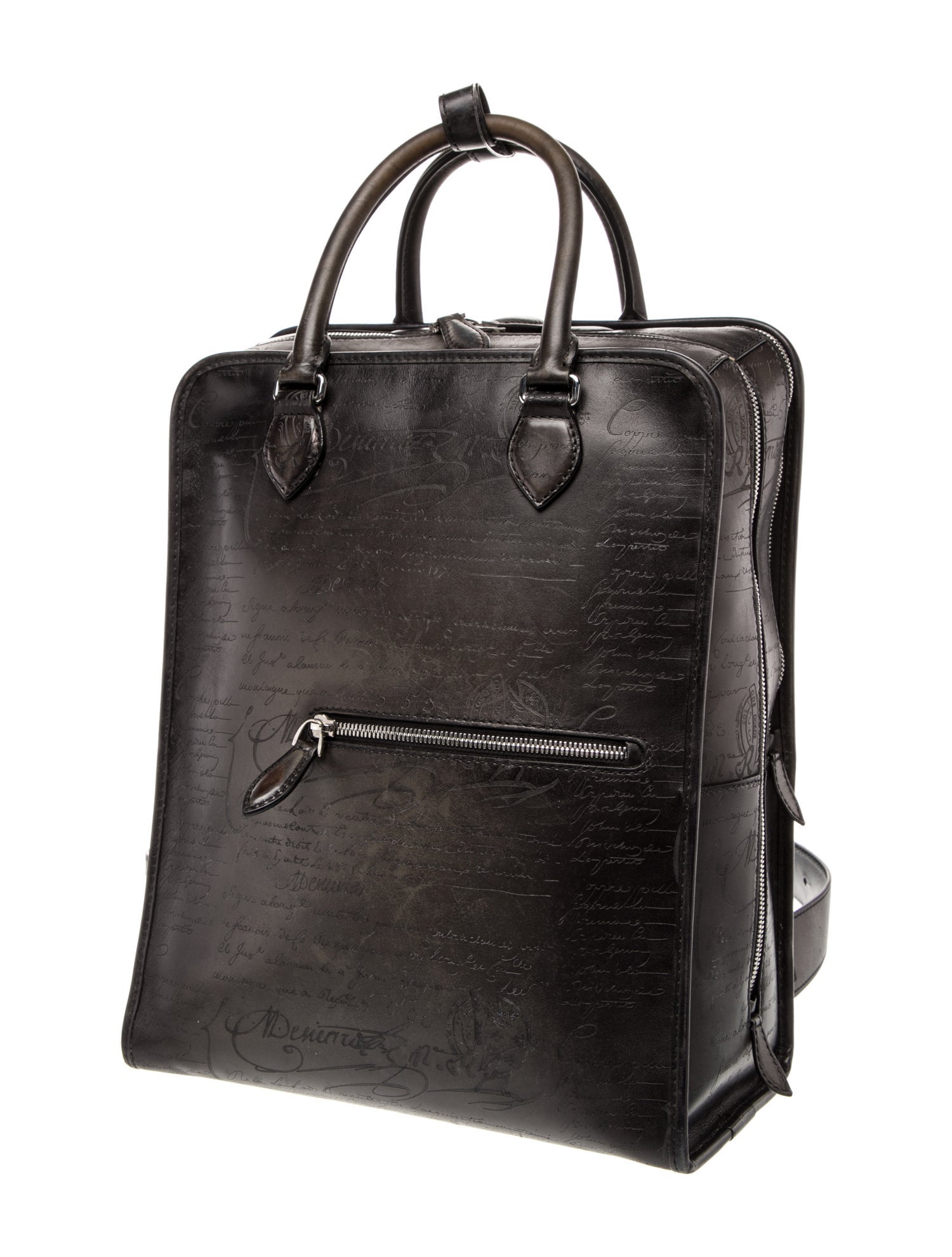 Berluti Leather Top Handle Bag