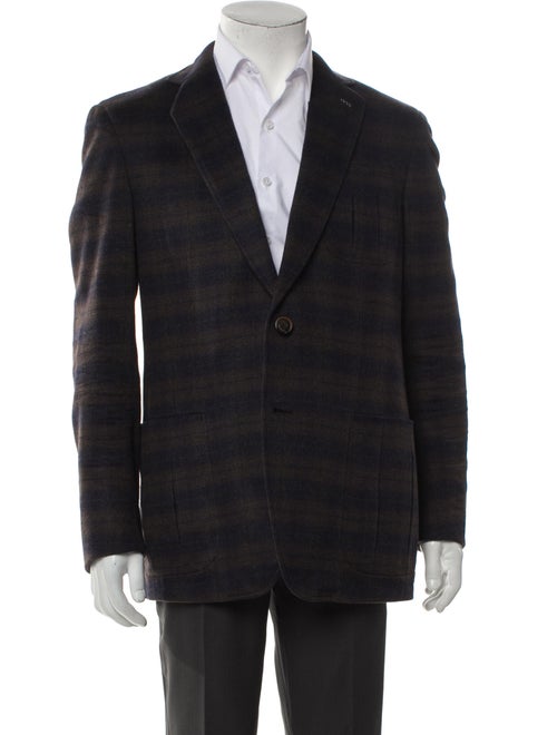 Berluti Cashmere Plaid Print Blazer