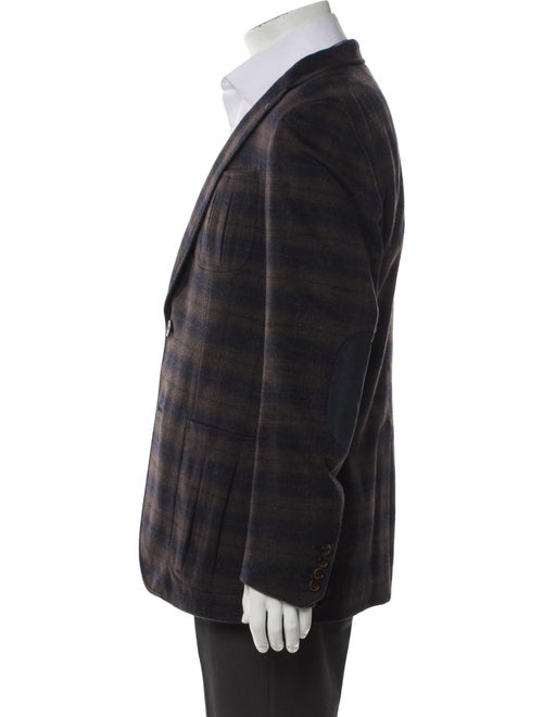 Berluti Cashmere Plaid Print Blazer