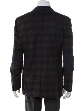 Berluti Cashmere Plaid Print Blazer