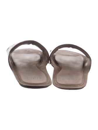 Berluti Leather Printed Slides