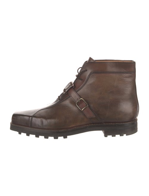 Berluti Leather Lace-Up Boots
