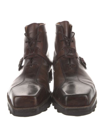 Berluti Leather Lace-Up Boots
