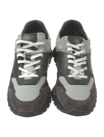 Berluti Suede Colorblock Pattern Sneakers