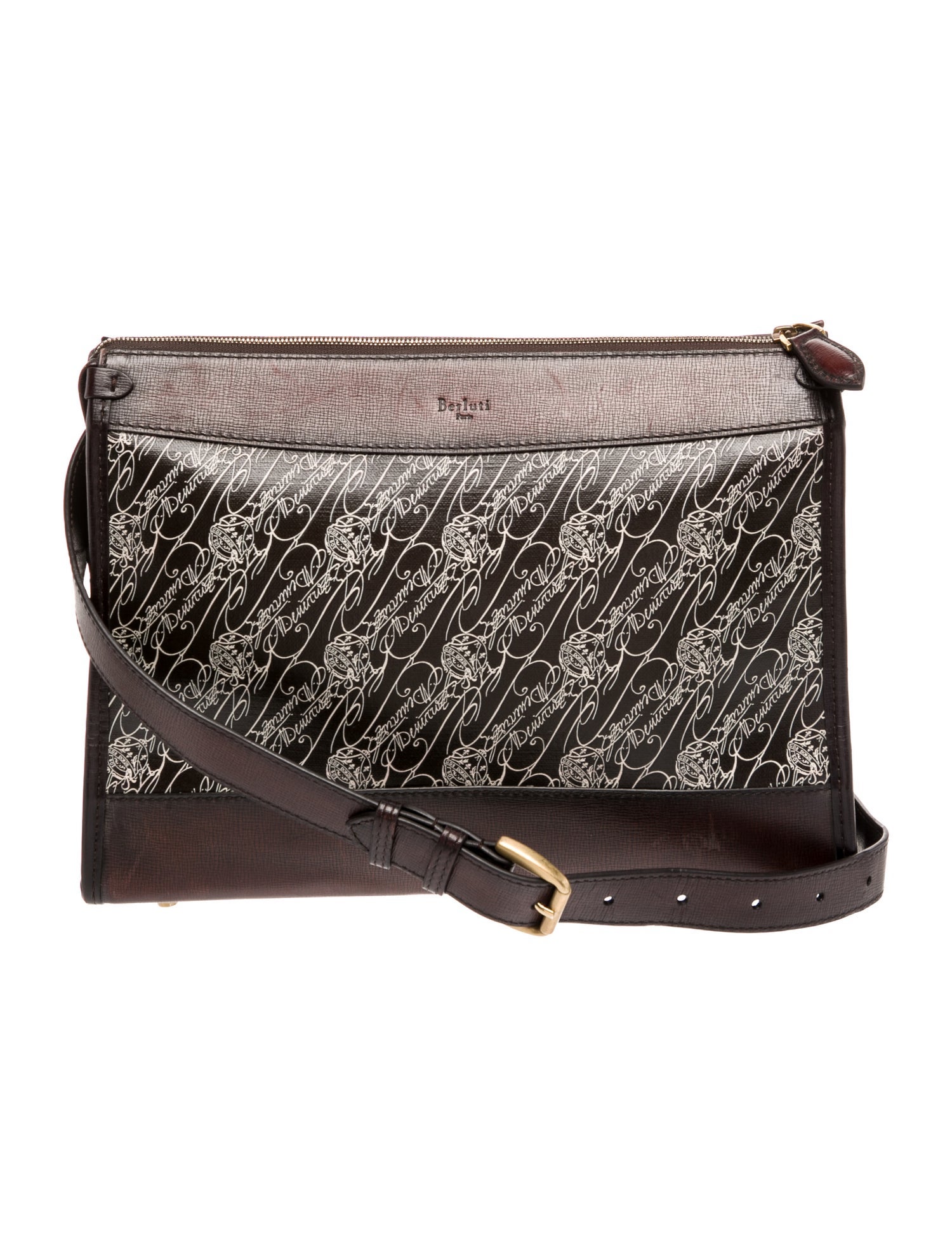 Berluti Leather Messenger Bag