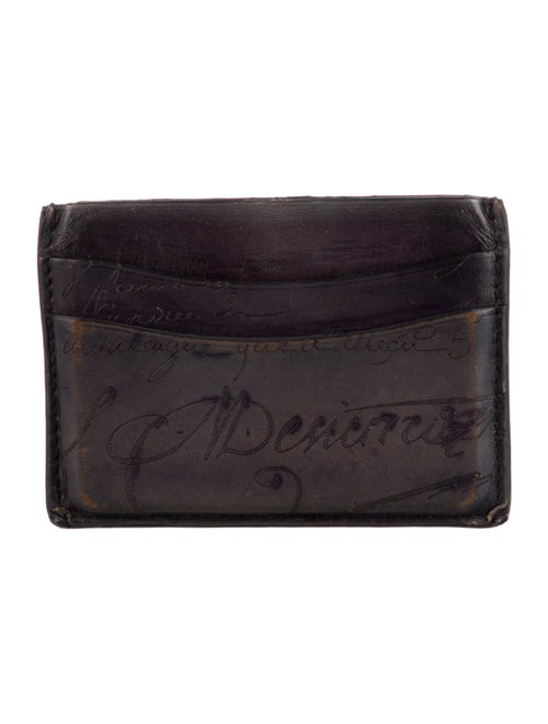 Berluti Leather Printed Card Holder