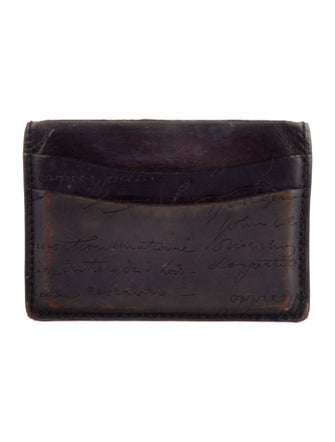 Berluti Leather Printed Card Holder