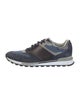 Berluti Leather Colorblock Pattern Sneakers