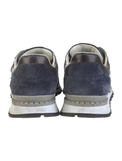 Berluti Leather Colorblock Pattern Sneakers