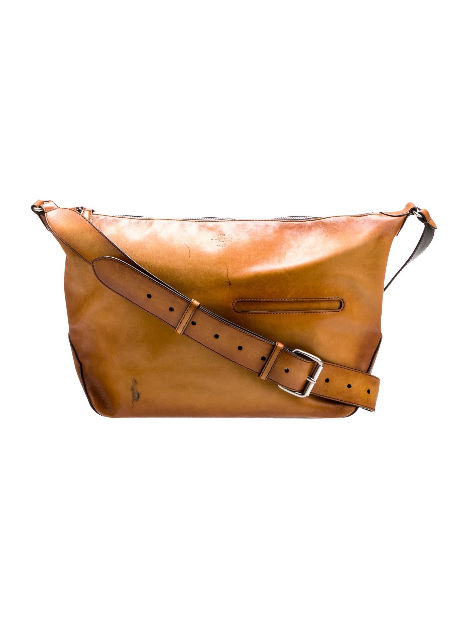 Berluti Leather Messenger Bag