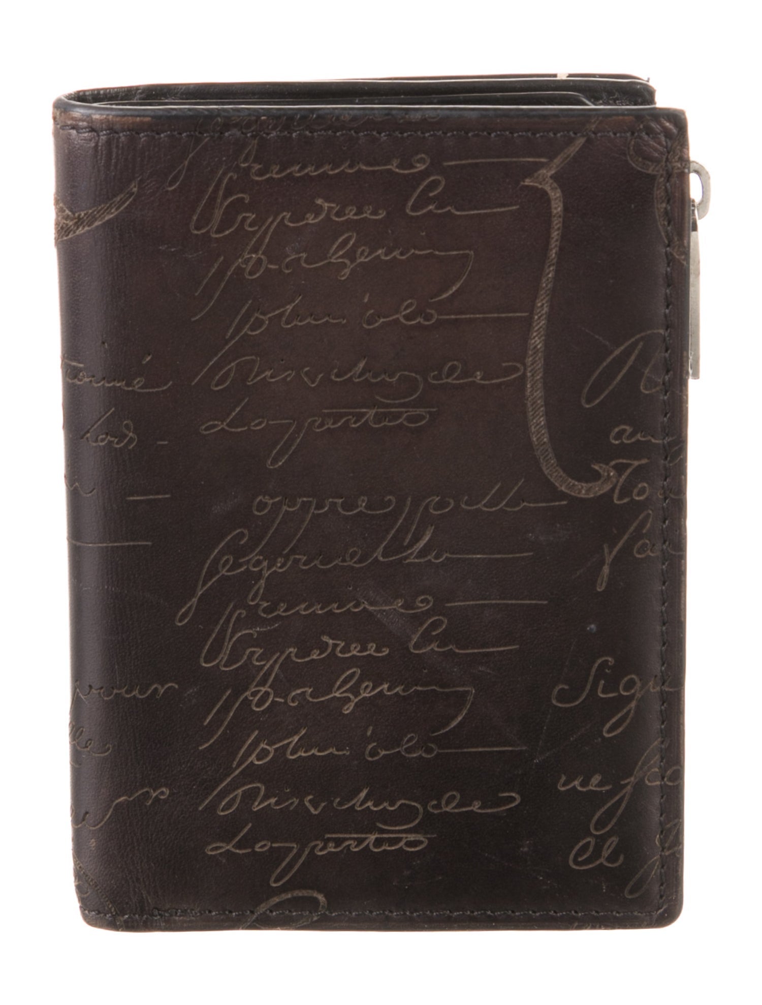 Berluti Leather Printed Bifold Wallet