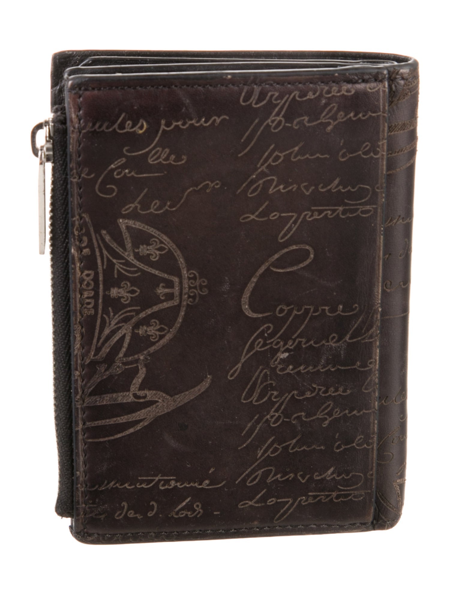 Berluti Leather Printed Bifold Wallet