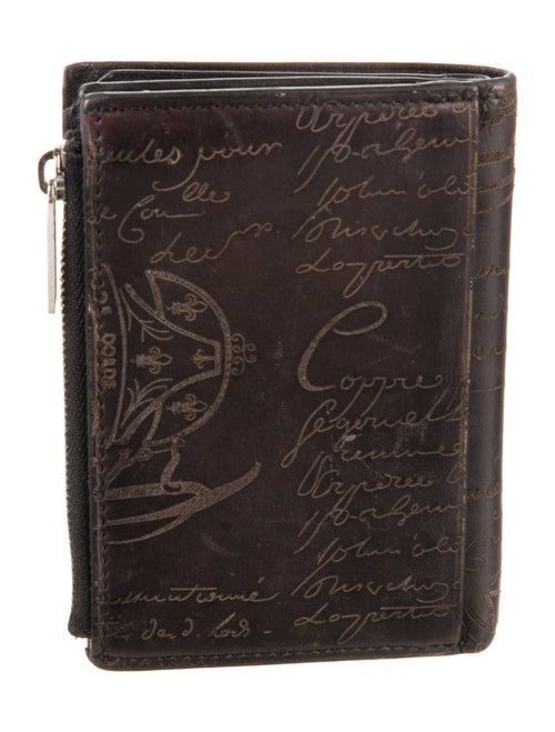 Berluti Leather Printed Bifold Wallet