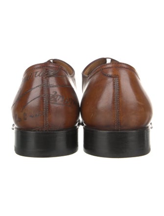 Berluti Leather Printed Oxfords