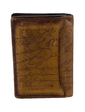 Berluti Leather Patterned Wallet
