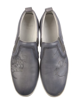 Berluti Leather Printed Sneakers