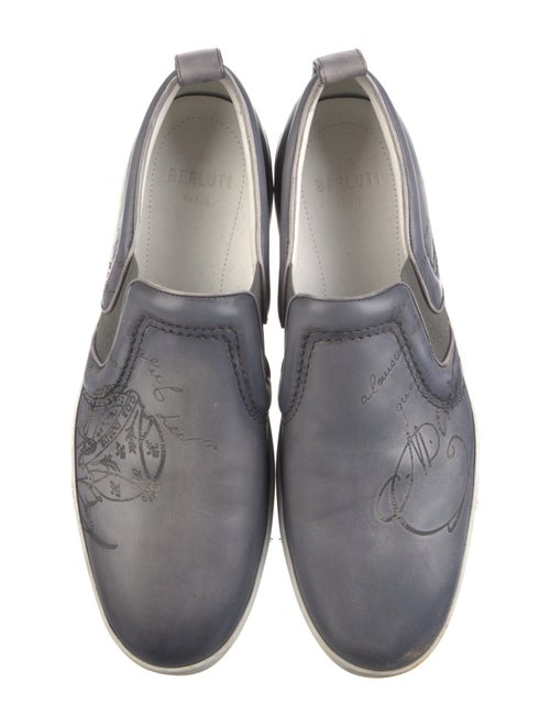 Berluti Leather Printed Sneakers