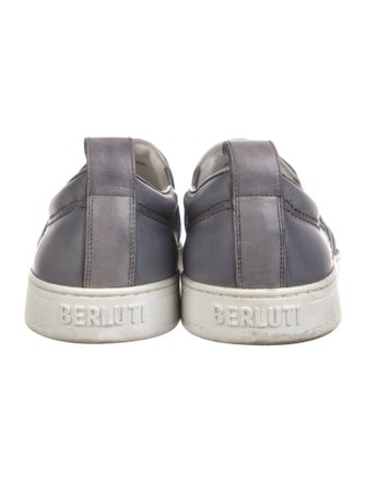 Berluti Leather Printed Sneakers
