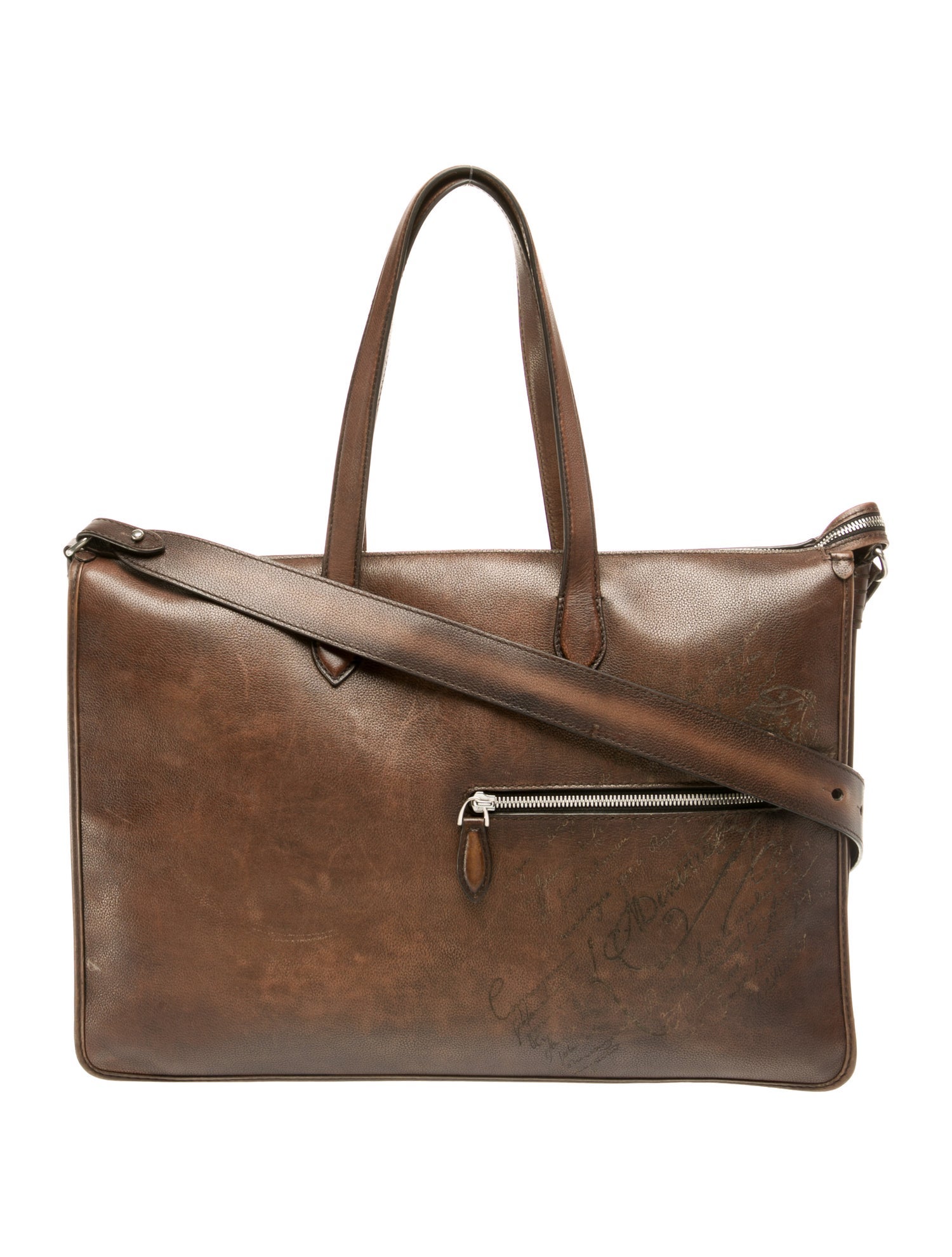 Berluti Leather Messenger Bag